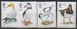 Великобритания, 1989, Птицы, 4 марки
